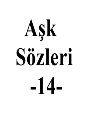cover image of Aşk Sözleri 14